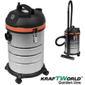 Строителна Прахосмукачка Kraftworld 30L – За Сухо и Мокро Почистване + Функция Издухване