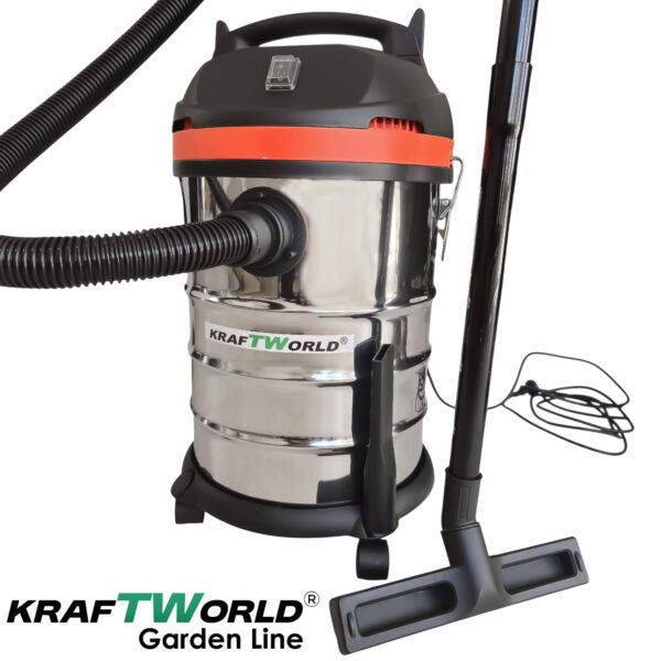 Строителна Прахосмукачка Kraftworld 30L – За Сухо и Мокро Почистване + Функция Издухване – снимка 7