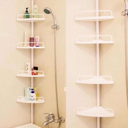 Ъглова Етажерка за Баня с 4 етажа 100-320см – снимка 3