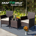 Луксозен Ратанов Комплект 2 Кресла и Маса Kraftworld Garden два стола и маса – UV и водоустойчиви