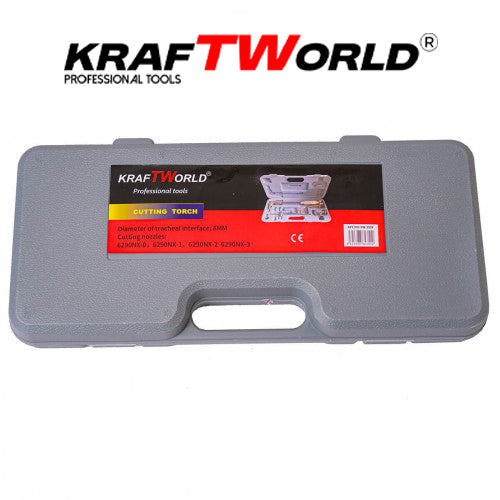 Професионален резак за газокислородно рязане – KRAFTWORLD 440мм с пергел и 4 дюзи – снимка 5