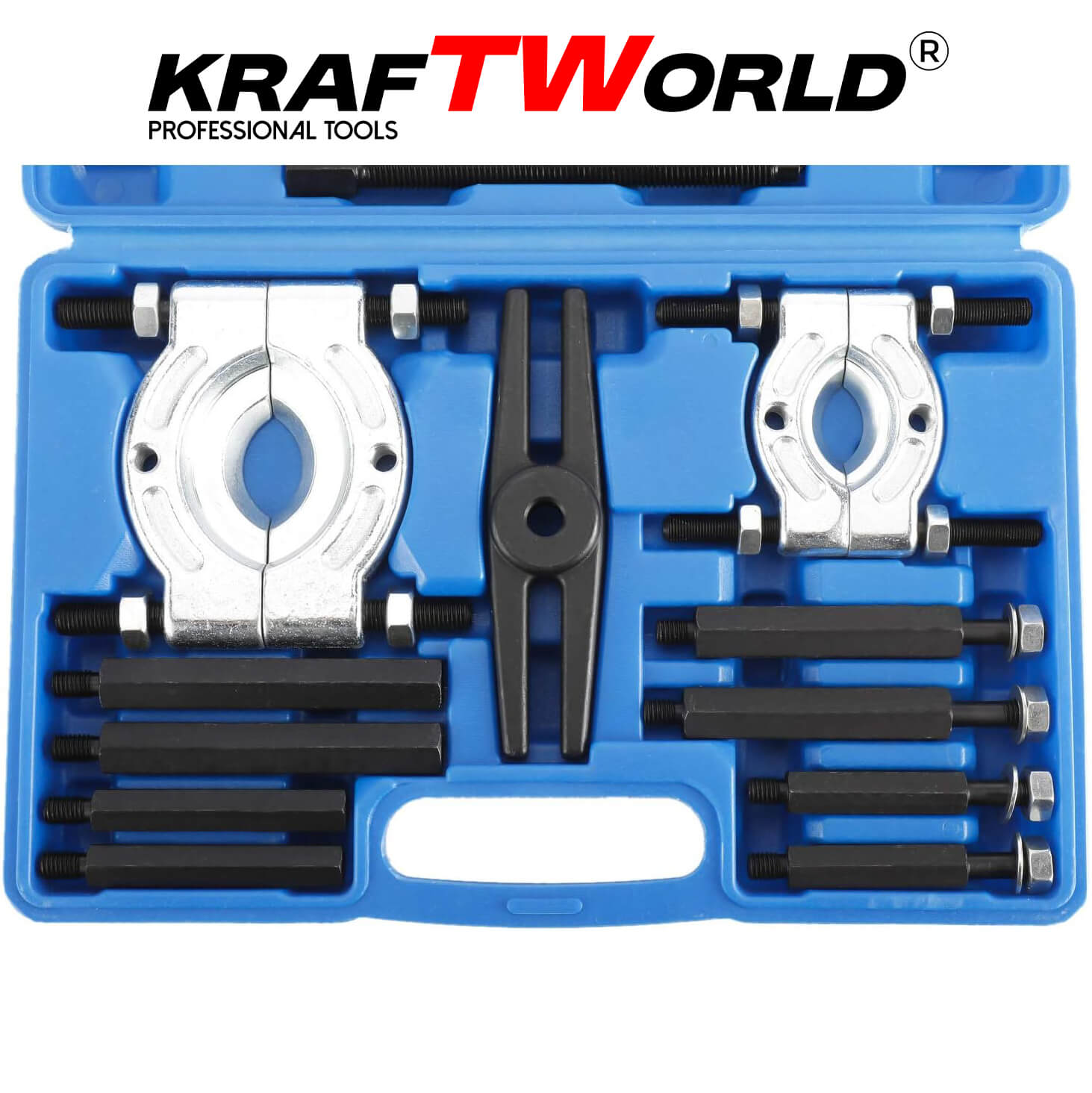 KraftWorld Pro – Инструмент за демонтаж на лагери и зъбни колела 30–70 мм – снимка 2