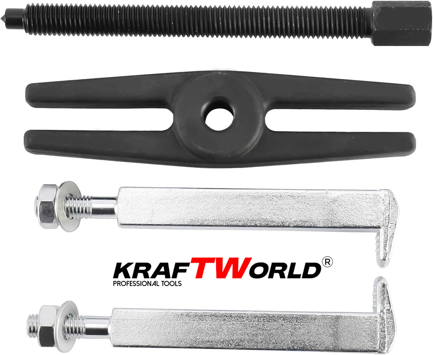 KraftWorld Pro – Инструмент за демонтаж на лагери и зъбни колела 30–70 мм – снимка 3