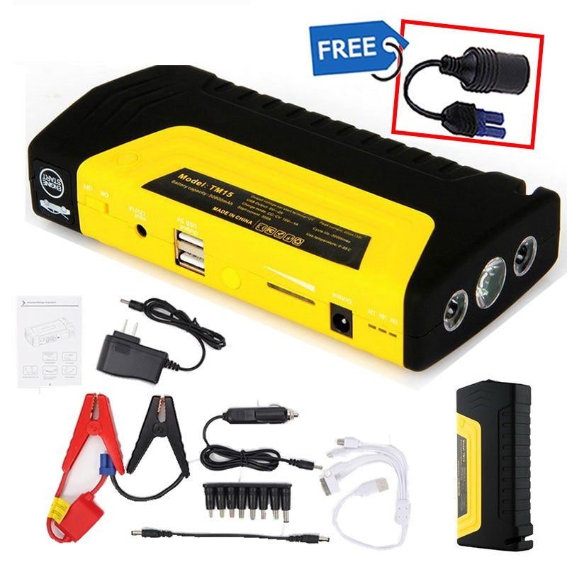 Мултифункционален Комплект Стартерно Устройство High Power Jump starter за кола и компресор – снимка 4