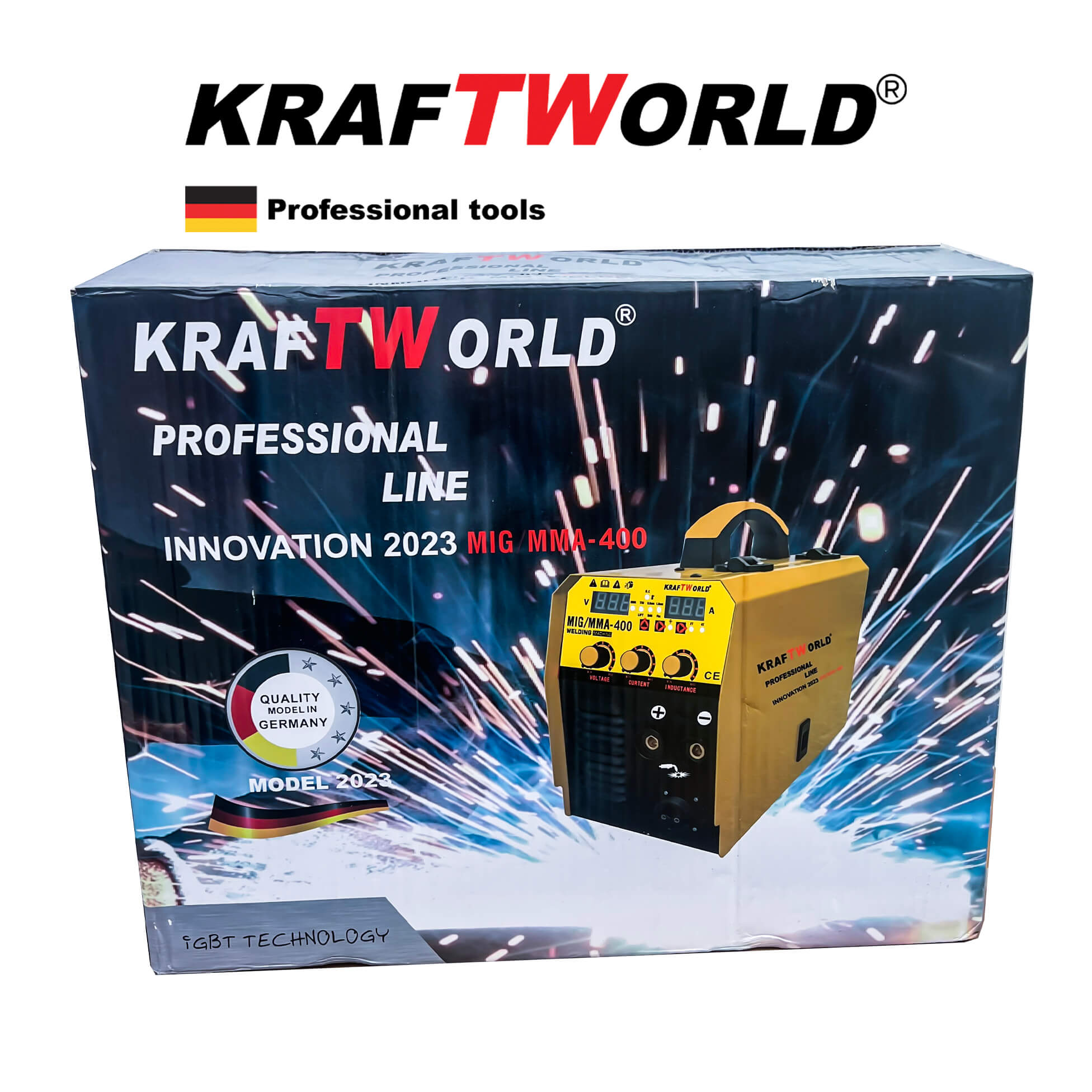 Инверторен електрожен с телоподаващо 2в1 KraftWorld 400А – снимка 7
