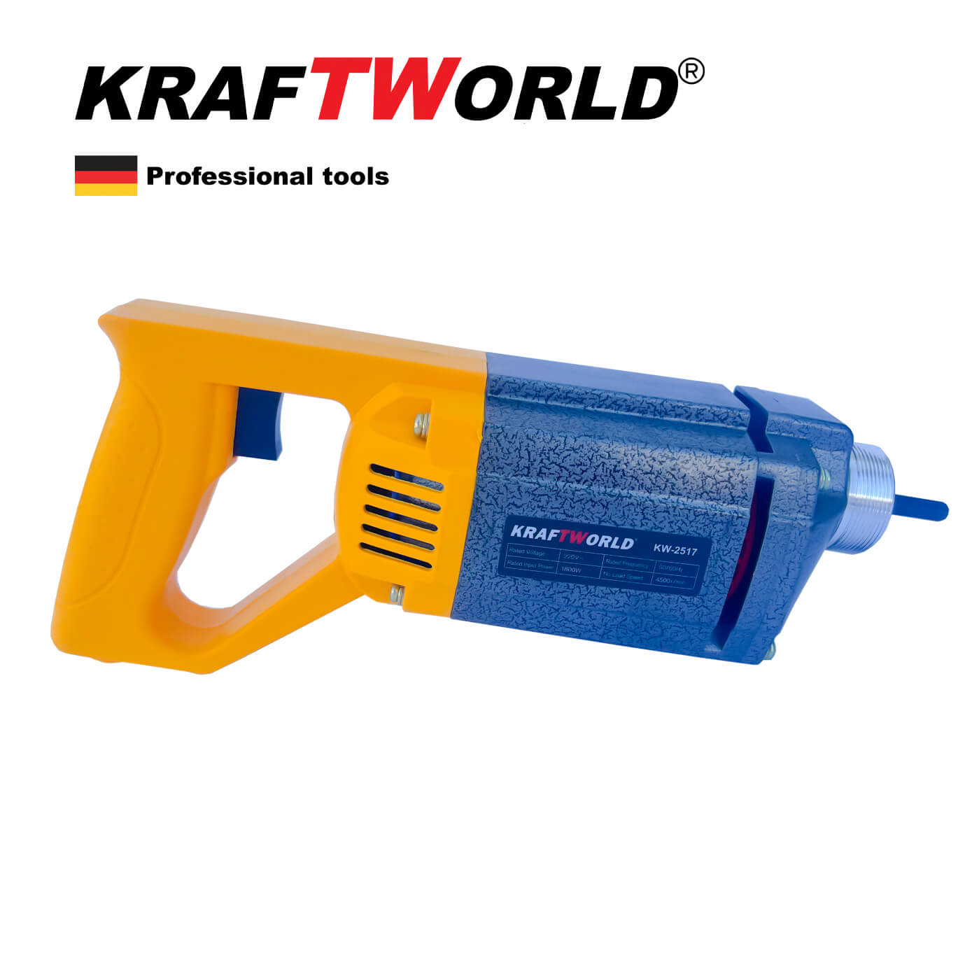 Немски Иглен Вибратор за Бетон KraftWorld 1800W – снимка 5
